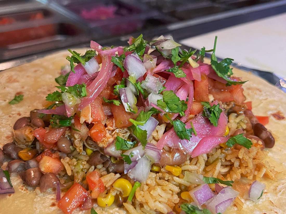 Burrito at The Avocado Pit