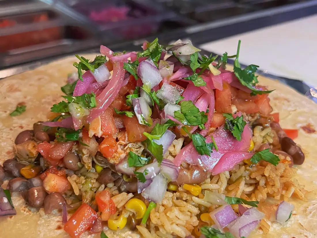 Burrito at The Avocado Pit